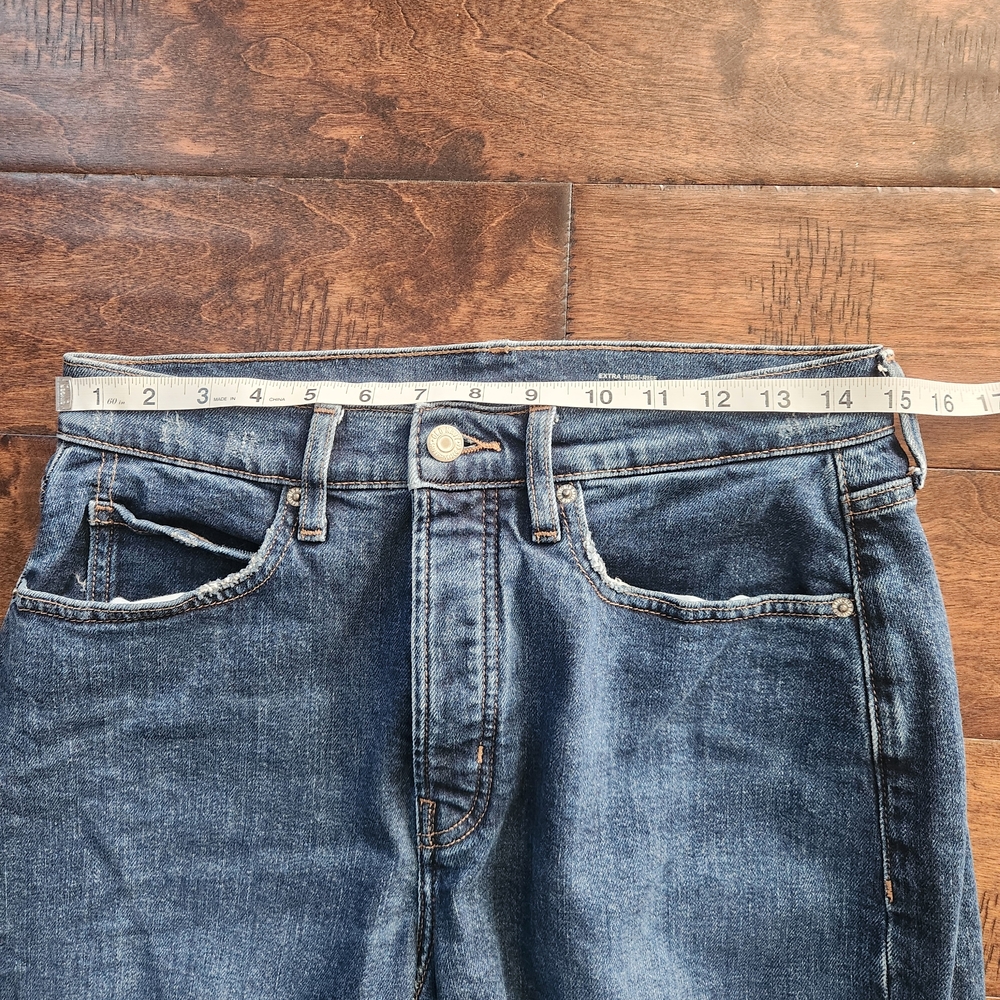 Old Navy Dark Wash Curvy Sky High Straight Secret‎ Slim Pockets Jean Normcore 10 - Picture 6 of 9